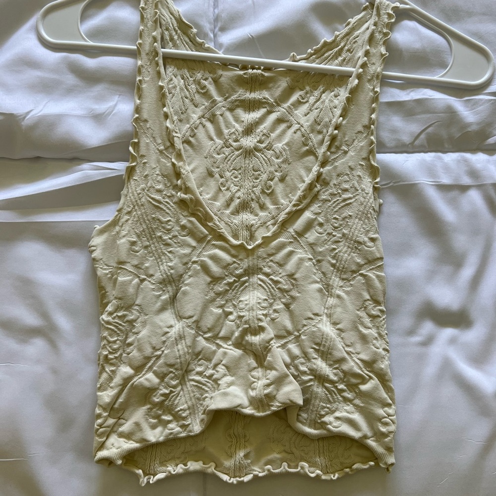 Cream Free People tank top